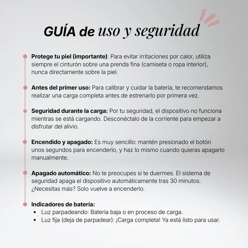 Cinturón térmico para cólicos